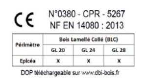 Certifications CE de DBI, transformateur et fabricant de bois en Bretagne, spécialisé dans le lamellé collé